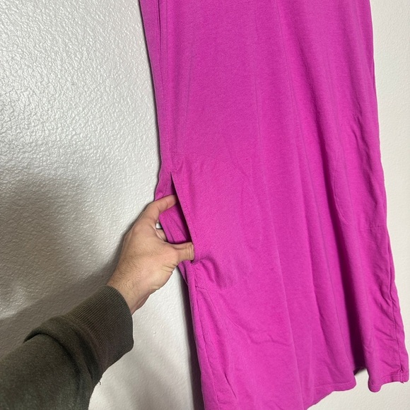 J.Jill Women’s Vibrant Pink V-Neck Dress With Pockets Size Small - Picture 2 of 8